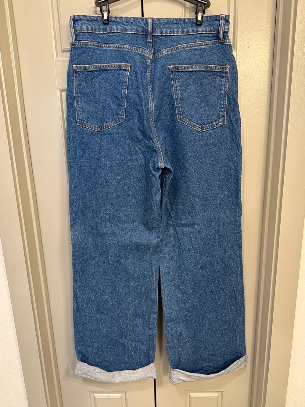 Pilcro High-Rise Wide Leg Women’s Jeans in Dark Blue - Picture 4 of 8